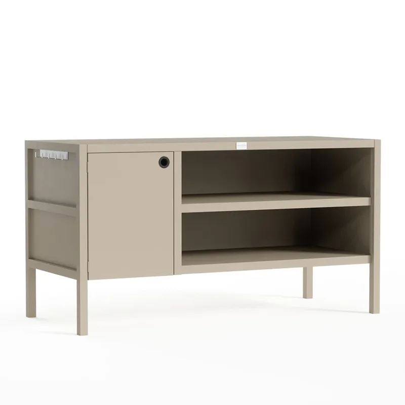 Double Layer Outdoor Kitchen Cabinet na may Pinto